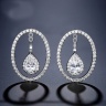 Серьги овал с каплей lan-2725