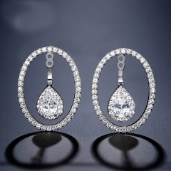 Серьги овал с каплей lan-2725