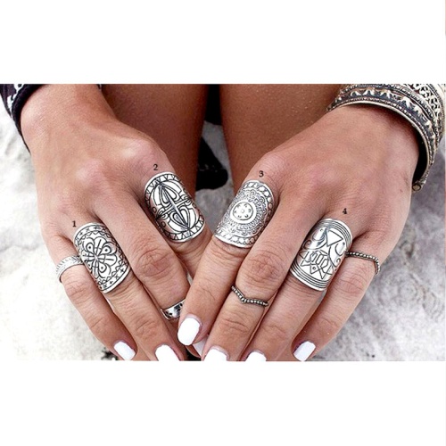 Кольца в бохо стиле Винтажные (набор из 4 шт)