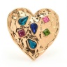 Брошь Сердце с кристаллами