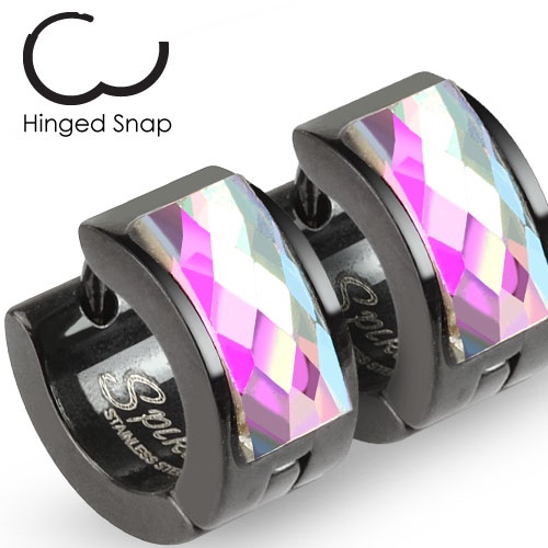 Серьги кольца из стали Spikes Блеск