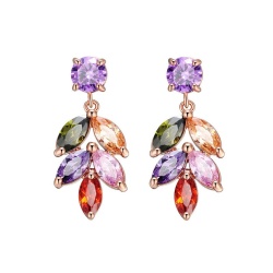 Серьги с камнями Leaves Flower