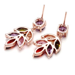 Серьги с камнями Leaves Flower