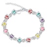 Браслет Кольоровий кристал срібний