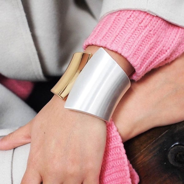 Металлический браслет гладкая Асимметрия