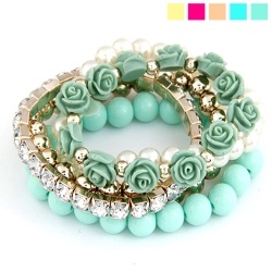 Набор браслетов на резинке - Весна