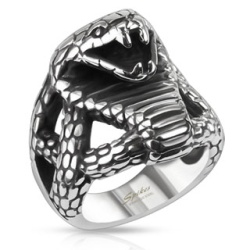 Кільце зі сталі Spikes Кобра