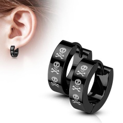 Серьги кольца из стали Spikes SE042
