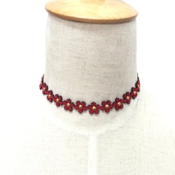 Замшевый чокер ромашка lan-1461