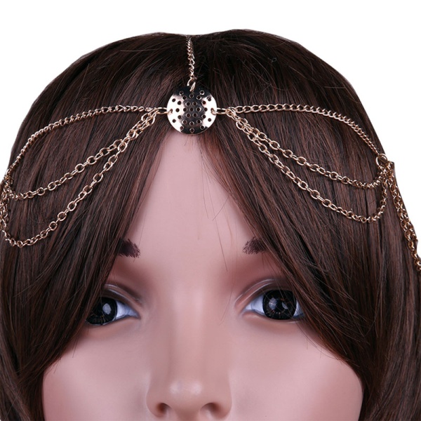 Тика на голову Double round золотистого кольору