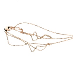 Тика на голову Double round золотистого цвета