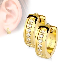 Серьги кольца из стали Spikes SE3305