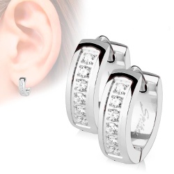 Серьги кольца из стали Spikes SE3305