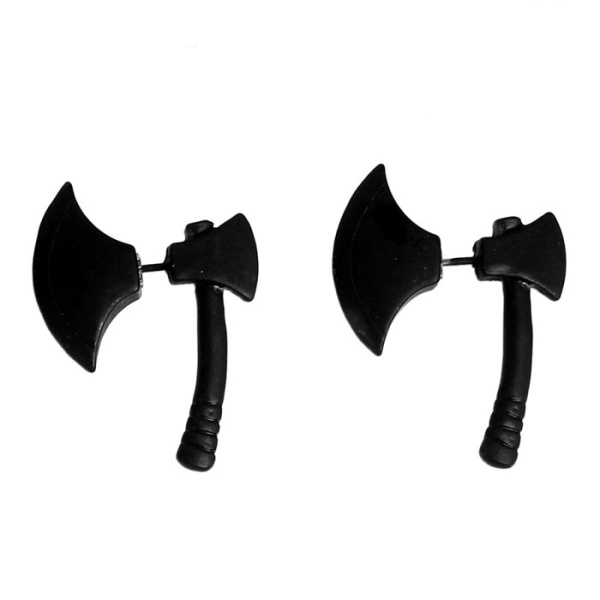 Сережки гвоздики Сокира чорного кольору