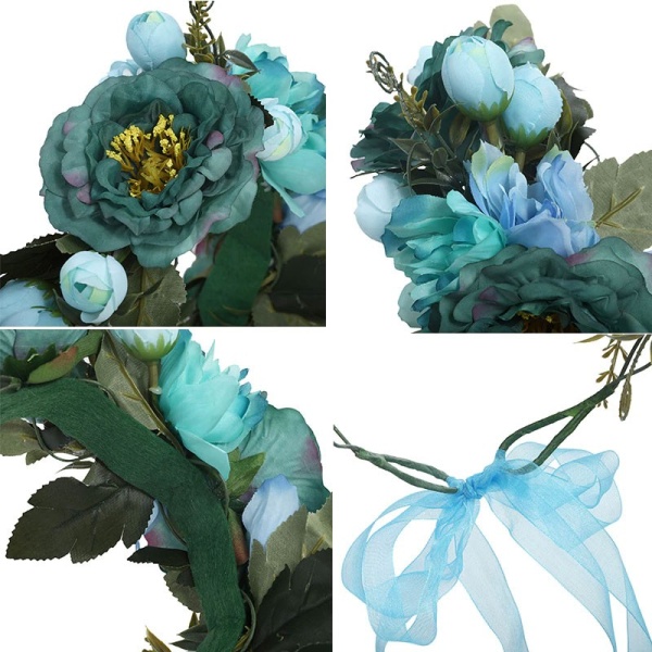 Вінок на голову з блакитними квітами