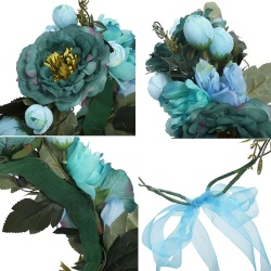 Венок на голову с голубыми цветами