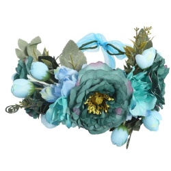 Венок на голову с голубыми цветами