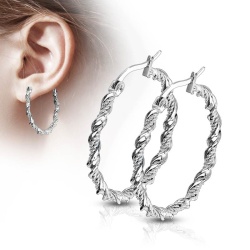 Серьги кольца из стали Spikes SE3549