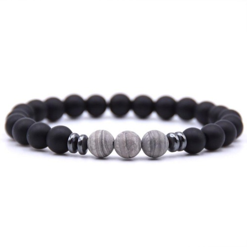 Браслет із натурального Шунгіту та Кварцу lan-3330