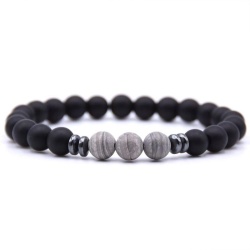 Браслет із натурального Шунгіту та Кварцу lan-3330