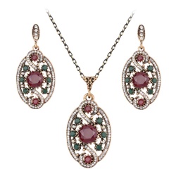 Набір прикрас Велич: кулон та сережки