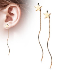Сережки протяжки зі сталі Зірочка Spikes SE3988