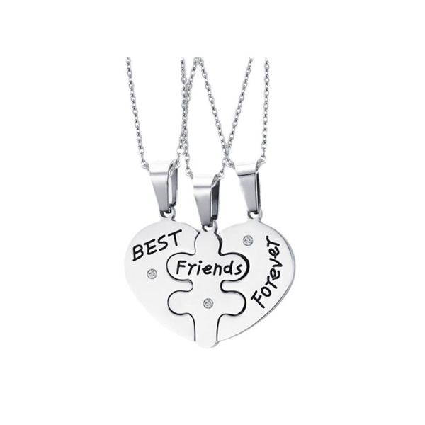 Кулон парний Best Friend Forever Пазл кулон для друзів потрійний