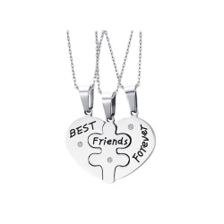 Кулон парний Best Friend Forever Пазл кулон для друзів потрійний