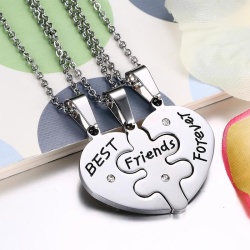 Кулон парний Best Friend Forever Пазл кулон для друзів потрійний