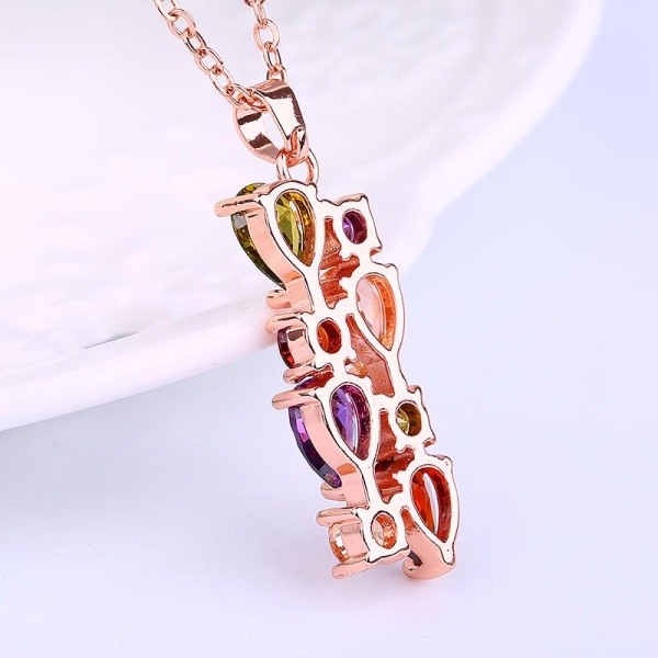 Кулон с цепочкой Multicolor Zircon lan-3207