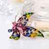 Брошь бабочка Бусины
