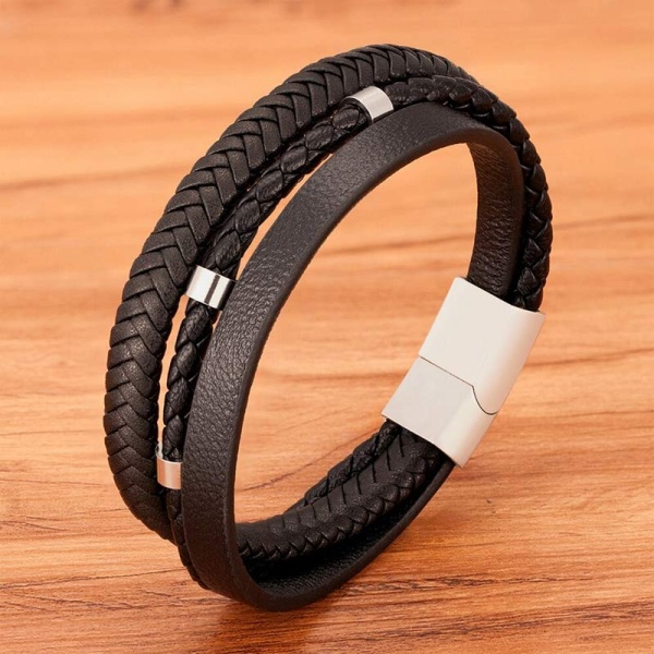 Мужской кожаный браслет Тейлор