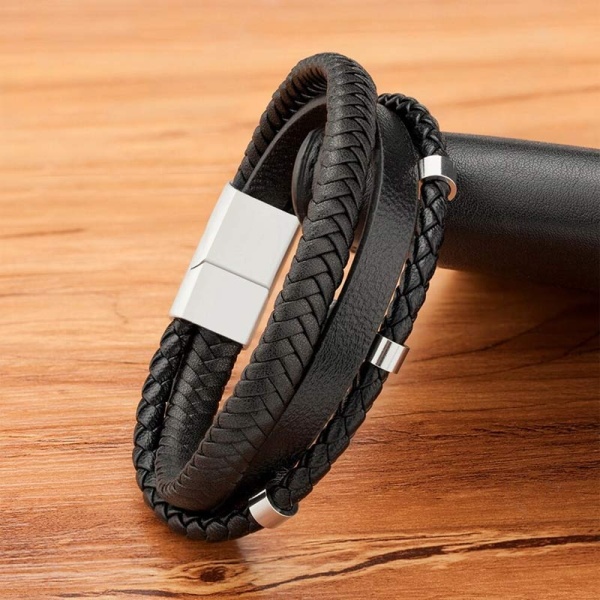 Мужской кожаный браслет Тейлор