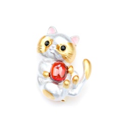 Брошка котик з клубком lan-2733