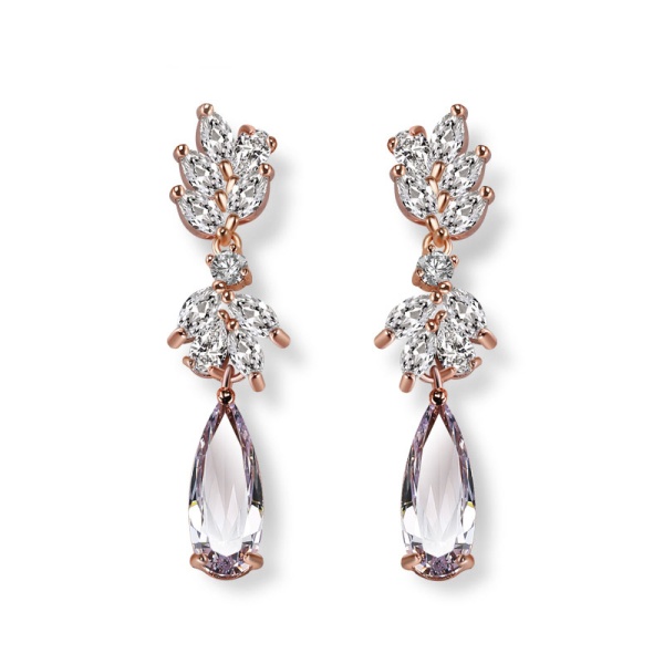 Серьги Адриана с кристаллами циркона