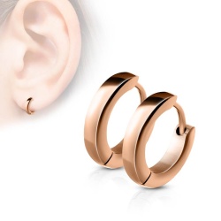 Серьги кольца из стали Spikes Round SE2002