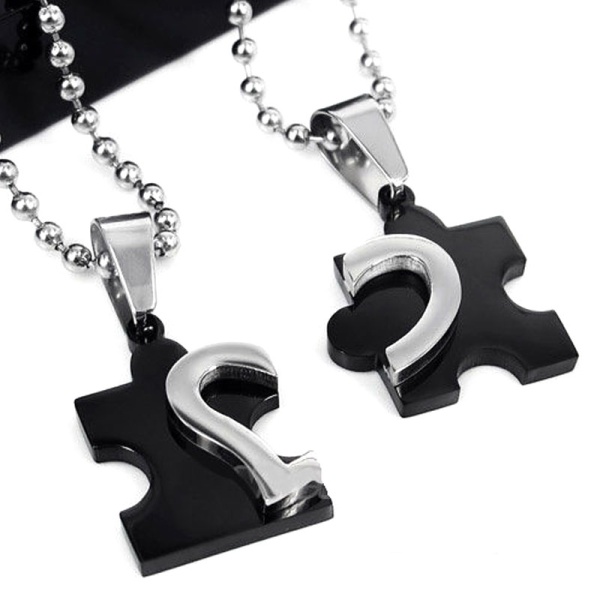 Кулон парний Пазл Puzzle з нержавіючої сталі