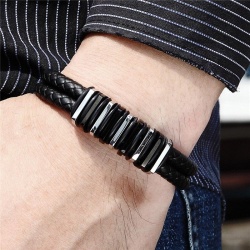 Чоловічий шкіряний браслет lan-2820