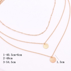 Многослойная цепочка с кулоном монетка