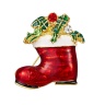 Брошь Новогодний сапожок