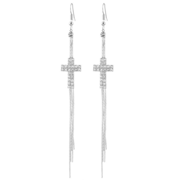Довгі сережки Кристальний хрест