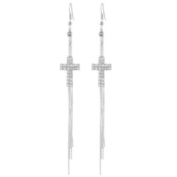 Длинные серьги Кристальный крест