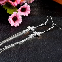 Длинные серьги Кристальный крест