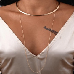 Подвійний чокер кільце з ланцюжком lan-2469