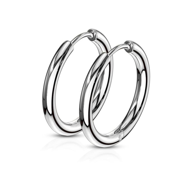 Серьги кольца из стали Spikes SE3065