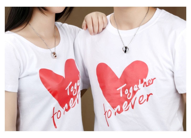 Парный кулон для влюбленный из стали Кольца Air to breathe