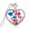 Кулон сердце Бутылочка с полевыми цветами lan-2836
