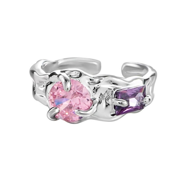 Кільце вигини з цирконом незамкнене lan-3036