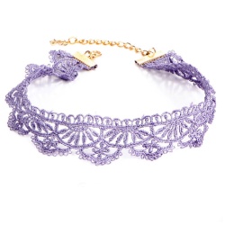 Чокер кружевной lan-1657 сиреневого цвета