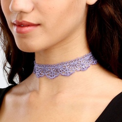 Чокер кружевной lan-1657 сиреневого цвета